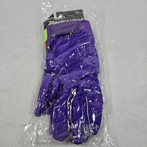 Phenom Elite Vapor-Stick Football Receiver Gloves Purple Mens 3L XXXL SFIA New - Picture 6 of 6